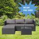 4 Seat Rattan Garden Furniture Corner Sofa Lounge Chase Set Indoor/outdoor Uk