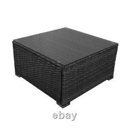 4 Seater Rattan Corner Sofa Set Table Cushion Storage Box withCover Garden Outdoor