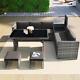 7 Seater Rattan Garden Patio Corner Sofa Set With Side Storage And Cushions Yk
