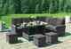 8 Seater Rattan Corner Sofa Table Stools, Garden Furniture Set Outdoor Dining