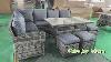 Best China 9 Seater Rattan Garden Corner Sofa Set With Dining Table Sale