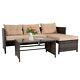 Corner Rattan Garden L Shape Sofa Set Furniture Outdoor Lounger Of Table Cushion