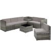 Corner Sofa Garden Furniture Table And Chairs Rattan Set Outdoor Metal Outside