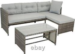 Corner Sofa Rattan Garden Furniture Set Outdoor 3 Seater Patio L Shape Lounger