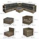 Extra Large Garden Furniture Outdoor Corner Sofa Patio Set Wicker Lounge Couch