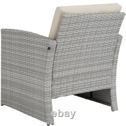 Garden Furniture Table and Chairs Rattan Sofa Set Outdoor Patio Corner Aluminium
