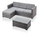 Grey Rattan Garden Sofa Armchair Chair Settee Patio Garden Set Corner L Shaped