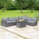 Harrier Rattan Garden Furniture Sets 4/6/8-seater Options + Fire Pit Table