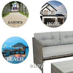 L Shape Rattan Garden Furniture Set Sofa Corner Outdoor 3 Seater Lounger Patio