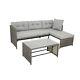 L Shape Rattan Garden Furniture Sofa Corner Set Lounger Patio Wicker 3 Seater Uk