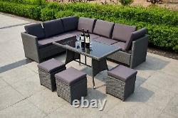Modern Rattan Garden Furniture Set Corner Lounge Outdoor Sofa Patio Set Next Day