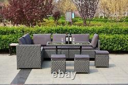 Modern Rattan Garden Furniture Set Corner Lounge Outdoor Sofa Patio Set Next Day