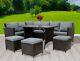 Outdoor Garden Rattan Corner Sofa Set Wicker Coffee Table Footstool Seat 7piece