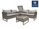 Outdoor Rattan Garden Furniture Corner Set With Table And Storage Box