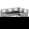 Outsunny Garden Outdoor 5 Pcs Patio Rattan Corner Dining Set 6 Seater Wicker Sof