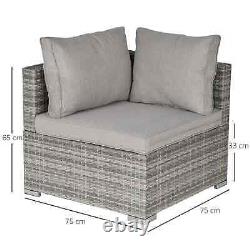 PE Rattan Wicker Corner Sofa Garden Furniture Single Sofa Chair with Cush