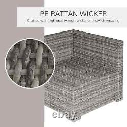 PE Rattan Wicker Corner Sofa Garden Furniture Single Sofa Chair with Cush