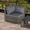 Pe Rattan Wicker Corner Sofa Garden Furniture Single Sofa Chair With Cushions