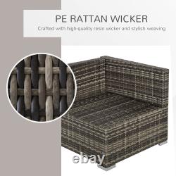 PE Rattan Wicker Corner Sofa Garden Furniture Single Sofa Chair with Cushions