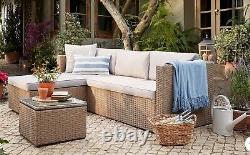 Rattan Effect Garden Corner Sofa Set. Brand new