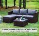 Rattan Garden Furniture Corner Lounger Sofa Set 4 Seat Seater Patio Conservatory