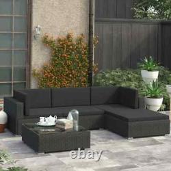 Rattan Garden Furniture Corner Sofa Set Conservatory Patio Lounger Table Outdoor