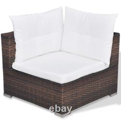 Rattan Garden Furniture Corner Sofa Table Stool Cushion Lounge Set Outdoor Seat