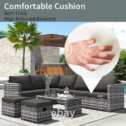 Rattan Garden Furniture Patio Sectional Corner Sofa Lounge Set Indoor Outdoor