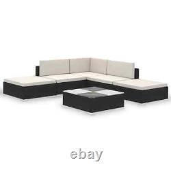 Rattan Garden Furniture Set Corner Sofa Lounger Outdoor Patio Table and Chairs