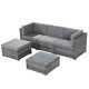 Rattan Garden Furniture Set Corner Sofa Table Water Resistant Cushions Uk New