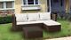 Rattan Garden Furniture Sofa Set Patio Outdoor Corner Lounge L-shape 3-seater St