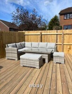 Rattan garden corner sofa set