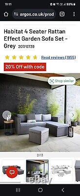 Rattan garden furniture corner sofa