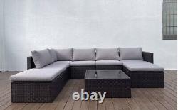 Rattan garden furniture corner sofa set
