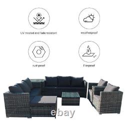 Sfs098 Rattan Garden Furniture 9 Seater Sofa Coffee Table Outdoor Patio Set