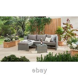 Sorrento Garden Reversible Rattan Effect Corner Sofa and Table Set