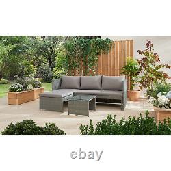 Sorrento Garden Reversible Rattan Effect Corner Sofa and Table Set