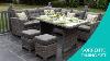 Sorrento Rattan Garden Corner Dining Set In Grey