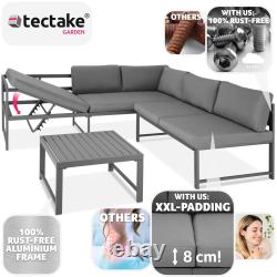 XL garden corner sofa & table set Modern Adjustable Outdoor Furniture Lounger