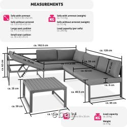 XL garden corner sofa & table set Modern Adjustable Outdoor Furniture Lounger